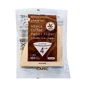 日本【CAFEC】麻纖維咖啡濾紙(CUP2-4)-100入(原色)