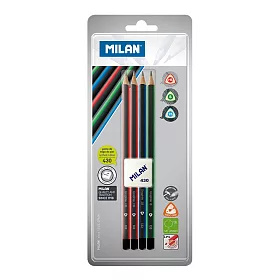 博客來 Milan 經典三角鉛筆4入 Hb B 2b H 附經典430橡皮擦 博客來 Milan 經典三角鉛筆4入 Hb B 2b H 附經典430橡皮擦