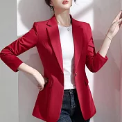 【MsMore】韓國知性魔力修身百搭西裝外套#107602 L 紅