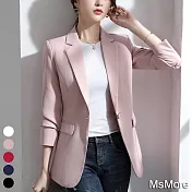 【MsMore】韓國知性魔力修身百搭西裝外套#107602M粉紅