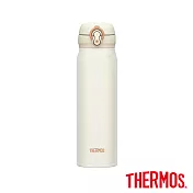 【THERMOS 膳魔師】超輕量 不鏽鋼真空保溫瓶0.6L-珠光白(JNL-602-PRW)