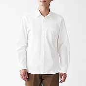 [MUJI無印良品]男超長棉水洗平織布襯衫L白色