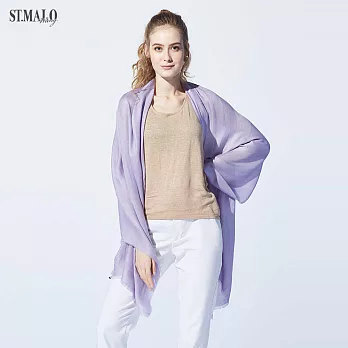 【ST.MALO】秘魯原裝進口Royal Baby Alpaca蠶絲披肩-1997WSF薰衣紫