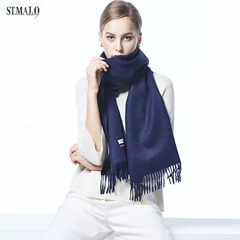 【ST.MALO】Alpaca柔細羊駝圍巾-1836WS-F海軍藍