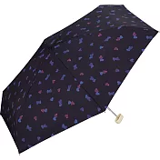 【Wpc.】日本晴雨抗UV五段迷你折傘(含傘套)  ‧迷你愛心 深藍