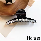 【Hera 赫拉】韓版經典珍珠盤髮抓夾/鯊魚夾-2色黑色