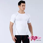 【天使霓裳】塑身衣 簡約有型 短袖運動背心 運動內衣 (白M~XL號)L白色