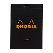 【Rhodia|Basic】N°12 上掀式筆記本_8.5x12_橫線_80g_80張_黑色