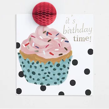 【英國caroline gardner】It’s Birthday Time Cupcake Card 生日立體卡