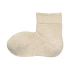 [MUJI無印良品]女棉混足口寬鬆舒適無螺紋直角短襪米色23~25cm