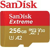 代理商公司貨 SanDisk 256GB Extreme U3 microSDXC V30 A2 記憶卡