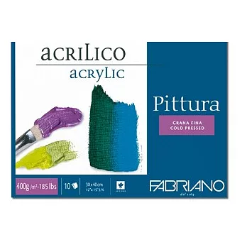 【Fabriano】Pittura壓克力畫本,CP,400G,30X40,10張