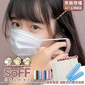 台灣製SoFF口罩減壓護套(附收納盒、防脫落貼片10條)- 透明霧