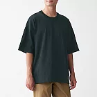 [MUJI無印良品]輕鬆保養聚酯纖維針織T恤L~XL黑色