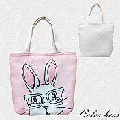 【卡樂熊】環保購物麻布提袋/收納袋/購物袋(四款)-兔子