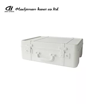 【八幡化成】TRUNKSTORY 復古造型 行李收納箱 M白色