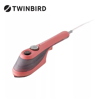 日本TWINBIRD-手持式陶瓷蒸氣熨斗(珊瑚粉)SA-H201TW