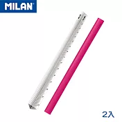 MILAN可透視三角尺_15公分_白/紅