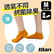 【titan】太肯 輕薄生活踝襪(22-25cm)M土黃