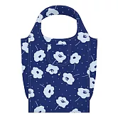 【Q-lia】折疊式收納印花環保購物袋 ‧花卉藍