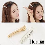 【Hera 赫拉】可愛小梳子造型髮夾-2色金
