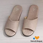 維諾妮卡 優質乳膠室內皮拖鞋M米色