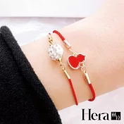 【Hera 赫拉】本命年紅繩水鑽可拉伸紅繩手鏈-6款紅色葫蘆