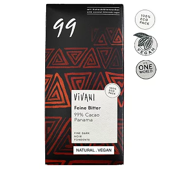Vivani  德國99%極黑巧克力片(80g)