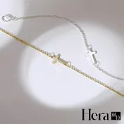 【Hera 赫拉】簡約十字架守護小手鍊-2色銀