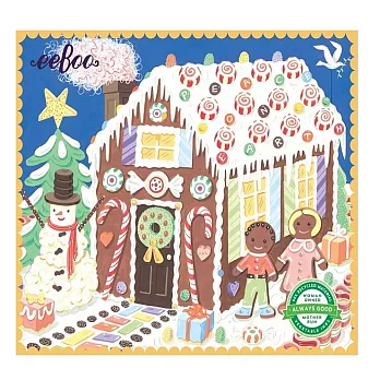 eeBoo 36片迷你拼圖- 節慶系列 - 薑餅屋 Gingerbread House Mini Puzzle (36)