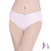 【K’s凱恩絲】日系甜美棉柔三角專利有氧蠶絲內褲M粉色