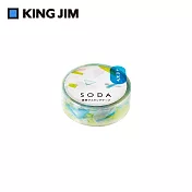 【KING JIM】HITOTOKI SODA 透明PET卷狀膠帶 15MM 幾何 (CMT15-007)