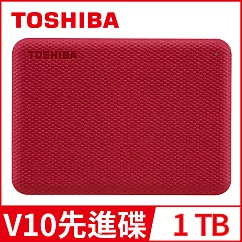【TOSHIBA 東芝】 V10 Canvio Advance 先進碟 1TB 2.5吋外接式硬碟 (紅)