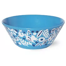 【Minoru陶器】經典花卉輕量陶瓷餐碗650ml ‧海洋藍