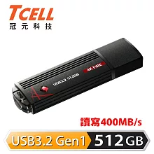 TCELL 冠元-USB3.2 512GB 4K FIRE 璀璨熾紅隨身碟