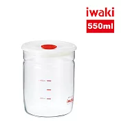 【iwaki】日本品牌玻璃微波密封罐(白蓋款)550ml-KT7004MP-R