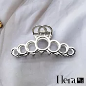 【Hera 赫拉】優雅氣質宮廷幾何造型抓夾-3色磨砂銀