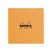 【Rhodia｜Basic】N°210_21x21cm_上掀式筆記本_5x5方格_80g_80張_橘皮