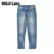 [MUJI無印良品]MUJI Labo日本丹寧素材棉混錐形八分褲24藍色