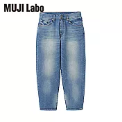 [MUJI無印良品]MUJI Labo日本丹寧素材棉混寬擺八分褲24藍色