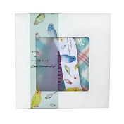 【日本KOJI】可愛隨身折疊梳+柔軟純棉方巾組 · 小鳥