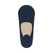 [MUJI無印良品]男棉混輕薄腳跟防滑隱形襪25~27cm 暗藍