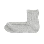 [MUJI無印良品]男棉混節紗直角短襪25~27cm 銀灰
