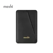 Moshi SnapTo™ Slim Wallet iPhone 磁吸卡套 墨石黑