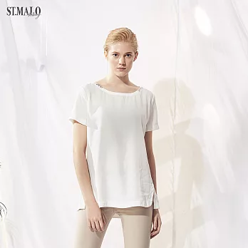 【ST.MALO】奧地利當代丰采100%天絲上衣-1864WT(二色)- L 芽白色