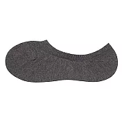 [MUJI無印良品]男棉混足尖寬鬆舒適隱形襪 墨灰25~27cm