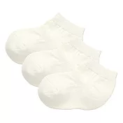 [MUJI無印良品]兒童棉混足底圈絨直角襪三雙組15~19cm 柔白