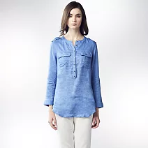 【ST.MALO】知性質感亞麻襯衫-1670WS- XL 牛仔藍