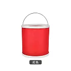 【E.dot】露營便攜折疊水桶 紅色
