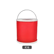 【E.dot】露營便攜折疊水桶 紅色